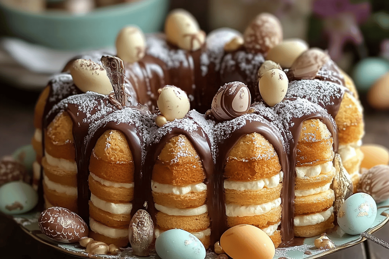 Charlotte au chocolat de Pâques