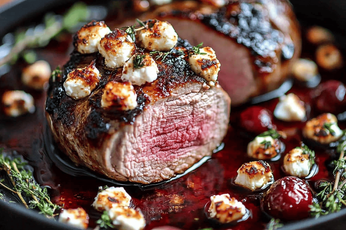 Filet mignon aux airelles et feta