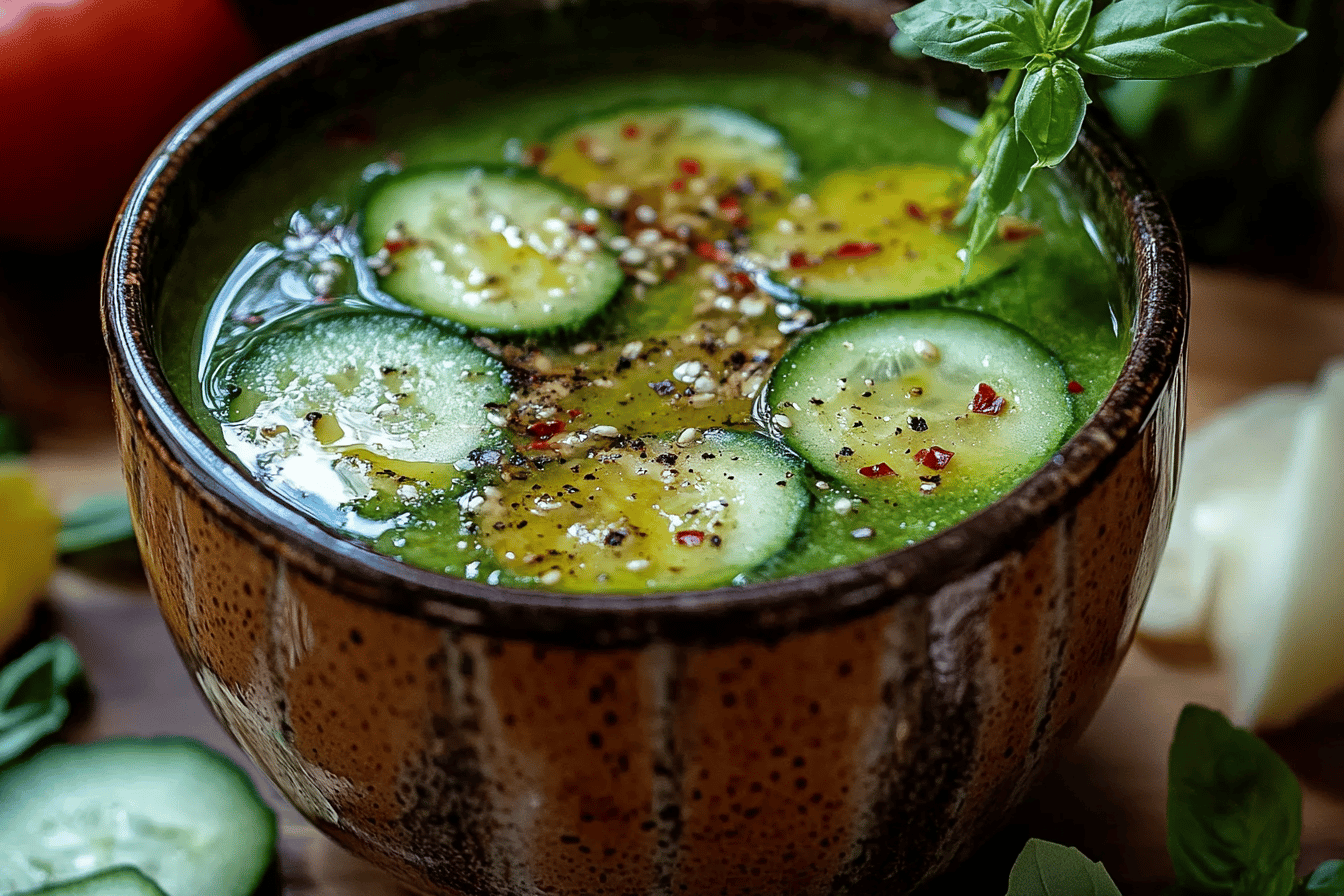 Gaspacho vert végan