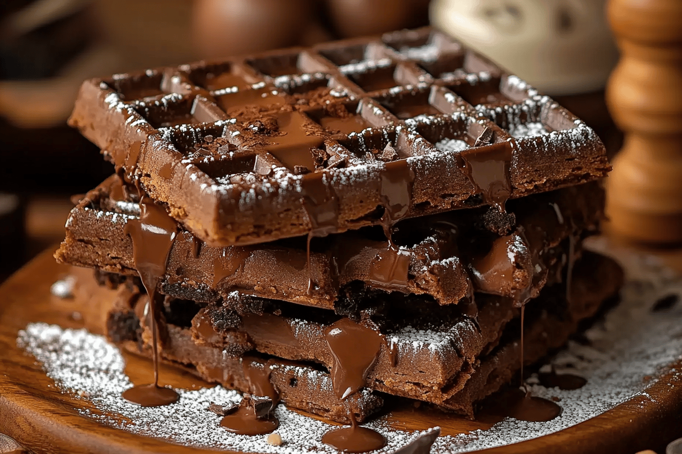 Gaufres brownies au chocolat