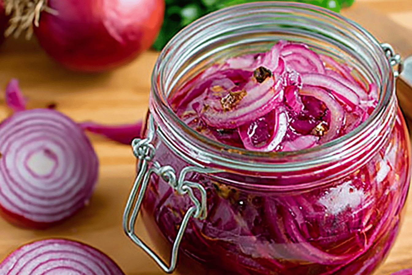 Pickles d'oignons rouges