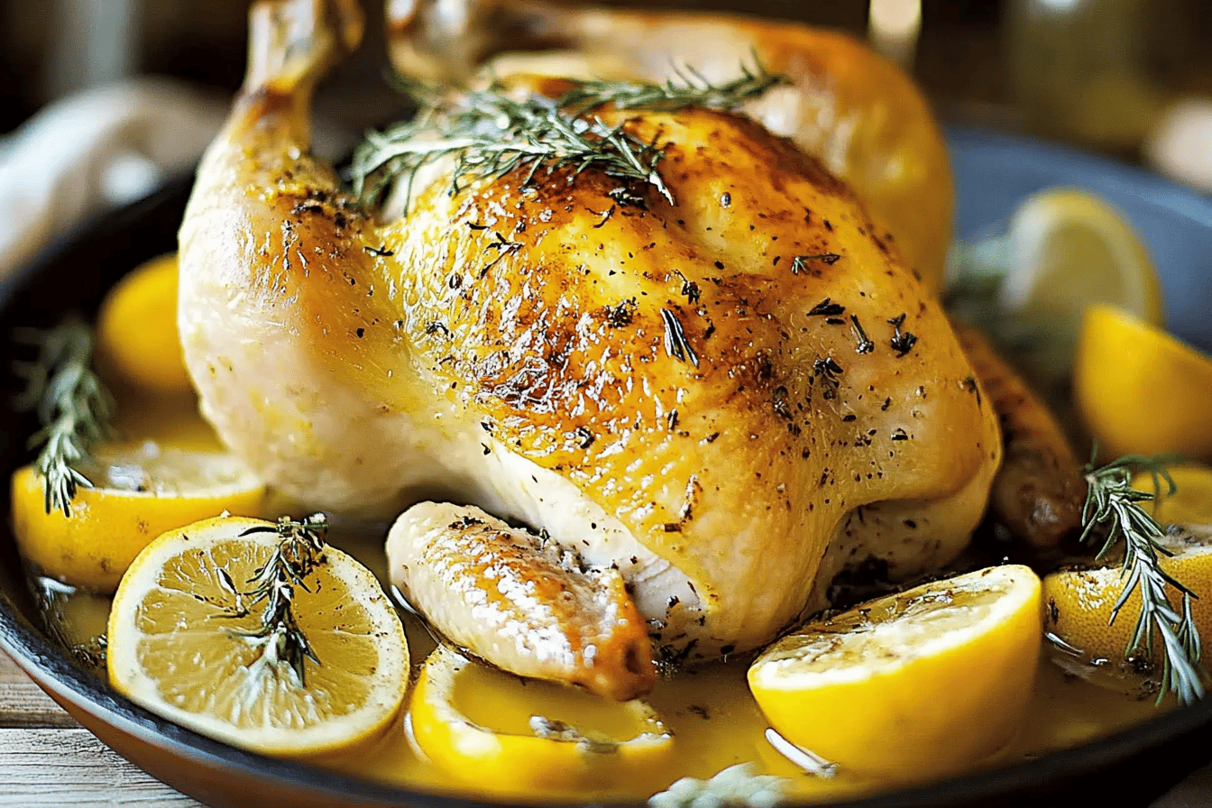 Poulet rôti au citron mariotté