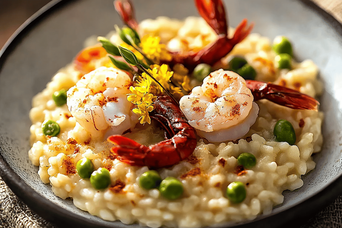 Risotto aux crevettes et parmesan