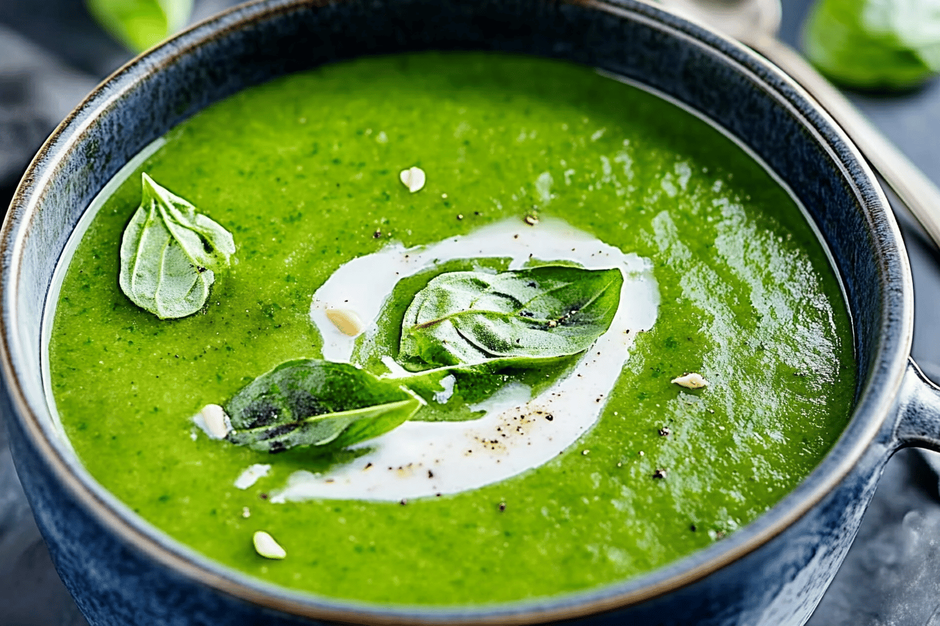 Soupe d'épinards et pommes de terre