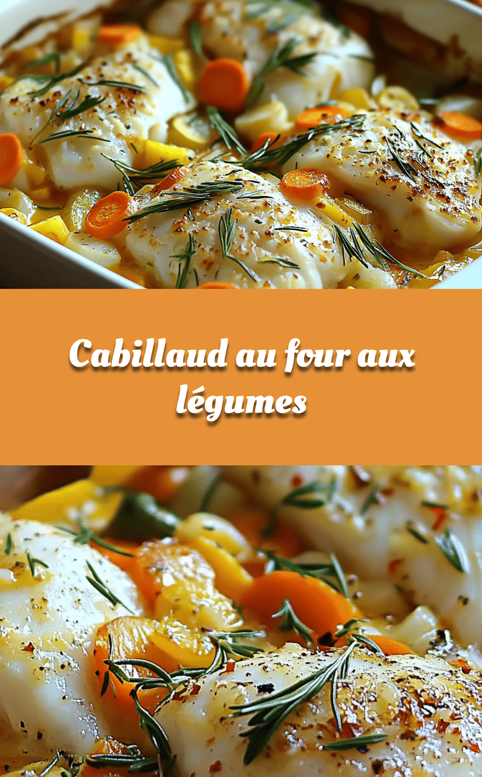 Cabillaud au four aux légumes
