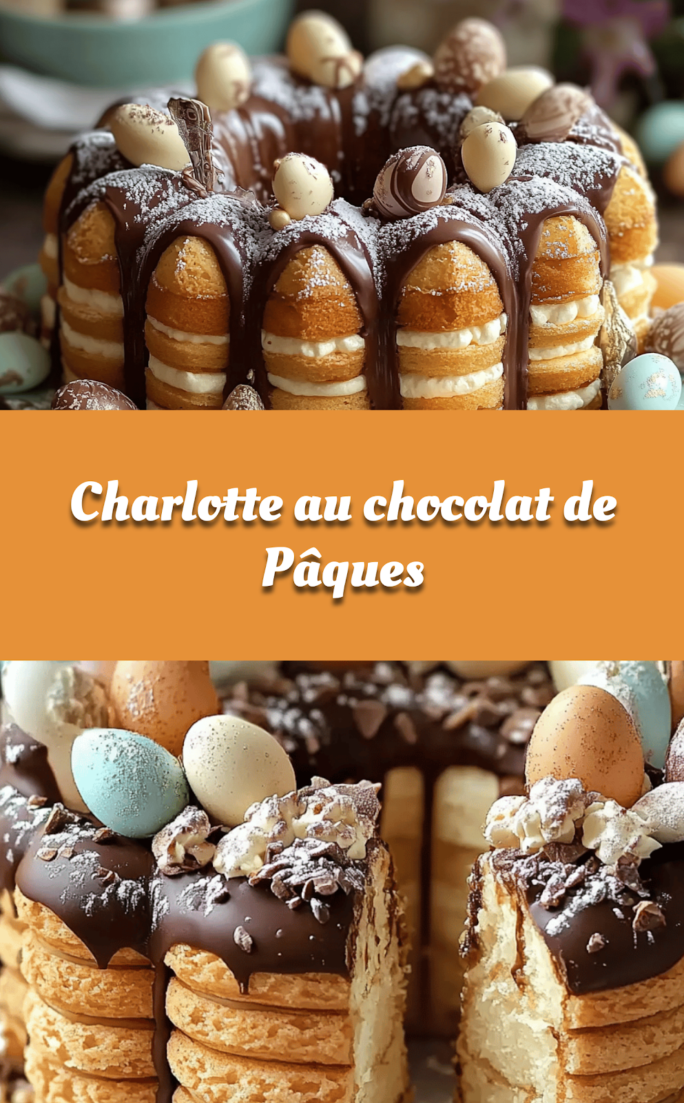 Charlotte au chocolat de Pâques