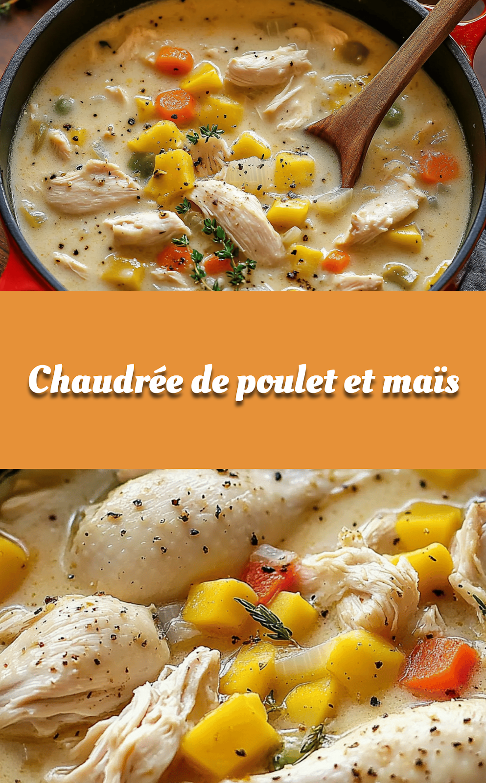 Chaudrée de poulet et maïs