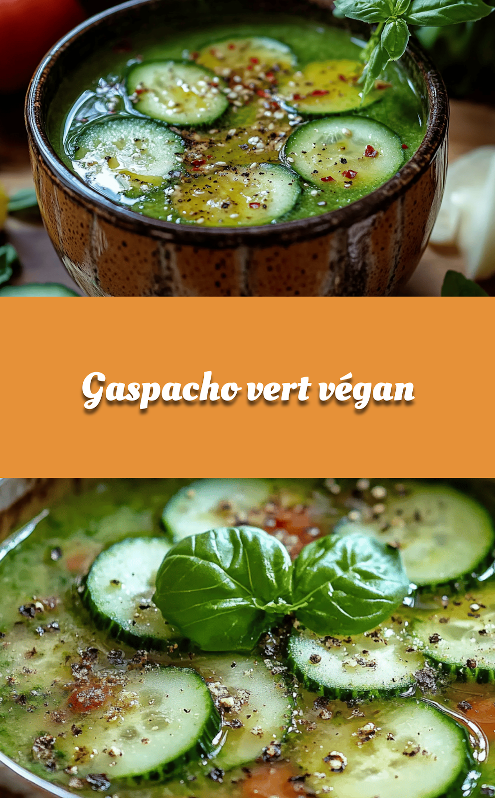 Gaspacho vert végan