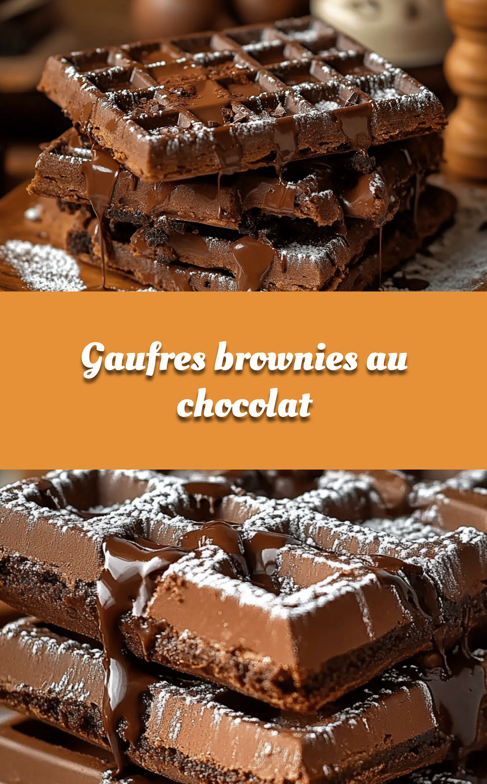 Gaufres brownies au chocolat