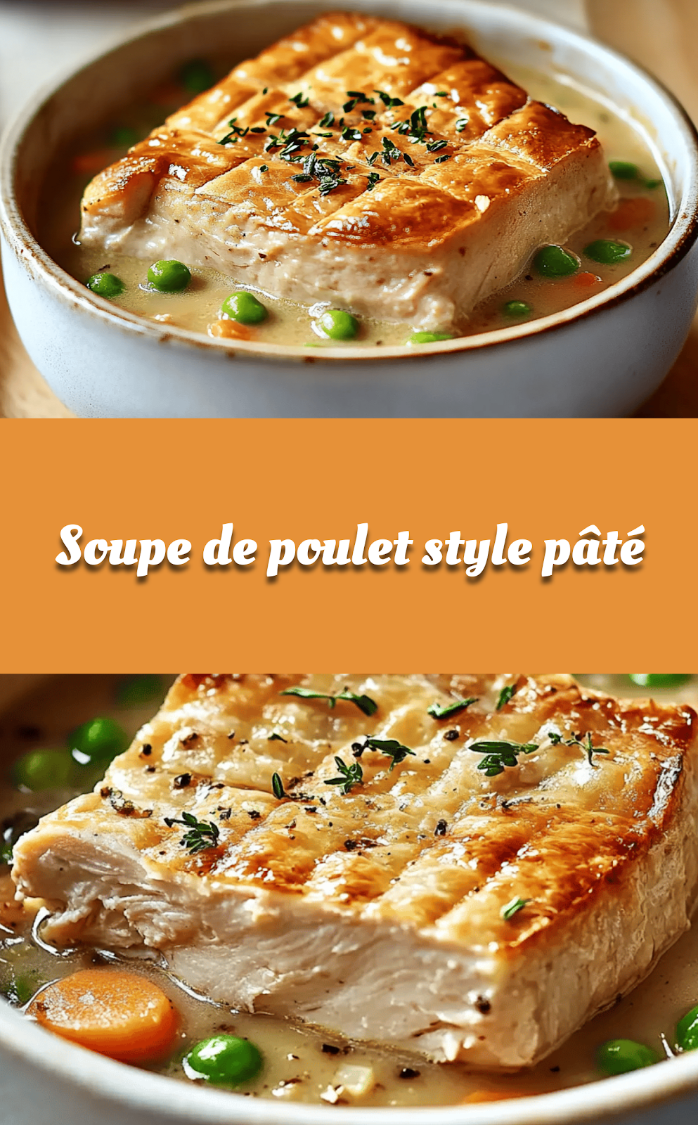 Soupe de poulet style pâté