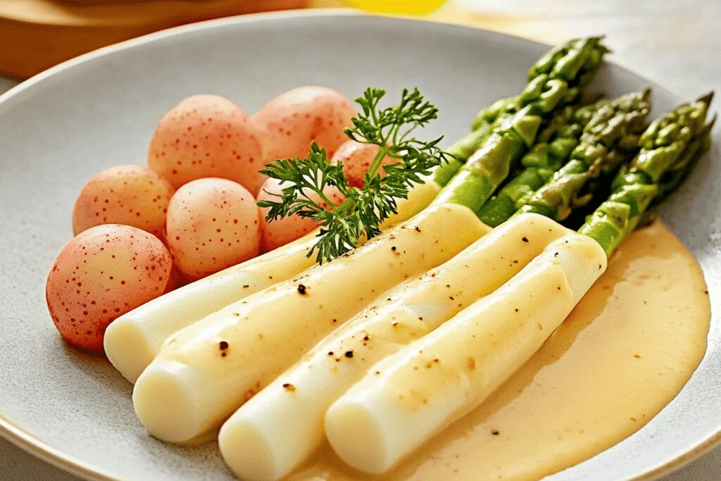 Asperges à la sauce hollandaise