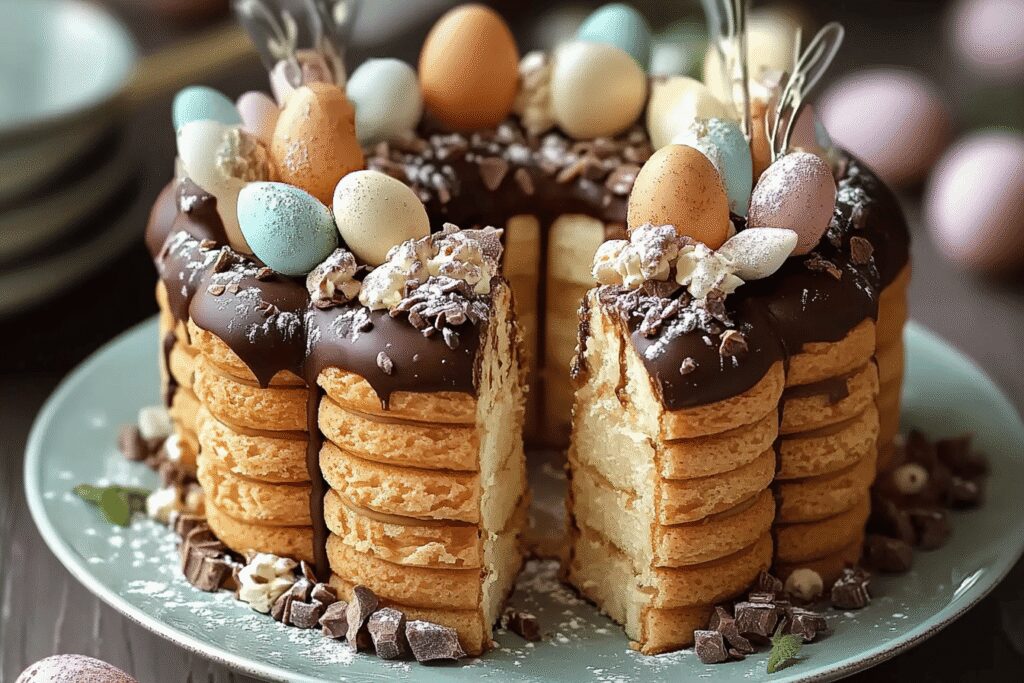 Charlotte au chocolat de Pâques