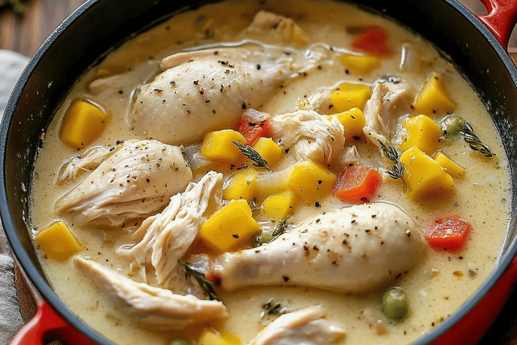 Chaudrée de poulet et maïs