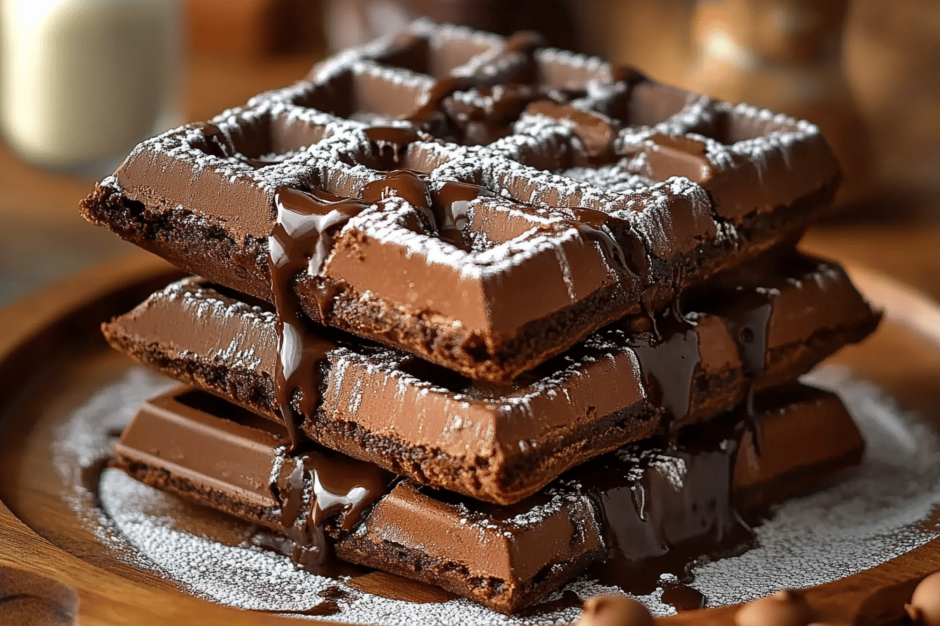Gaufres brownies au chocolat