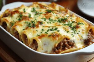Lasagnes roulées au cheesesteak