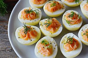 Oeufs farcis au saumon fumé