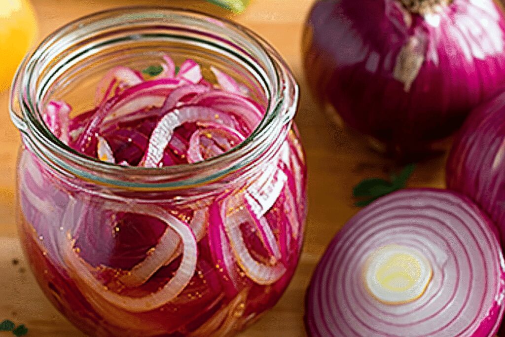 Pickles d'oignons rouges