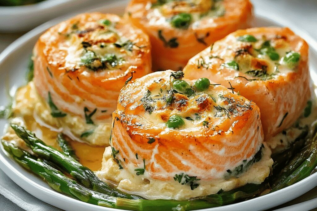 Saumon farci aux asperges