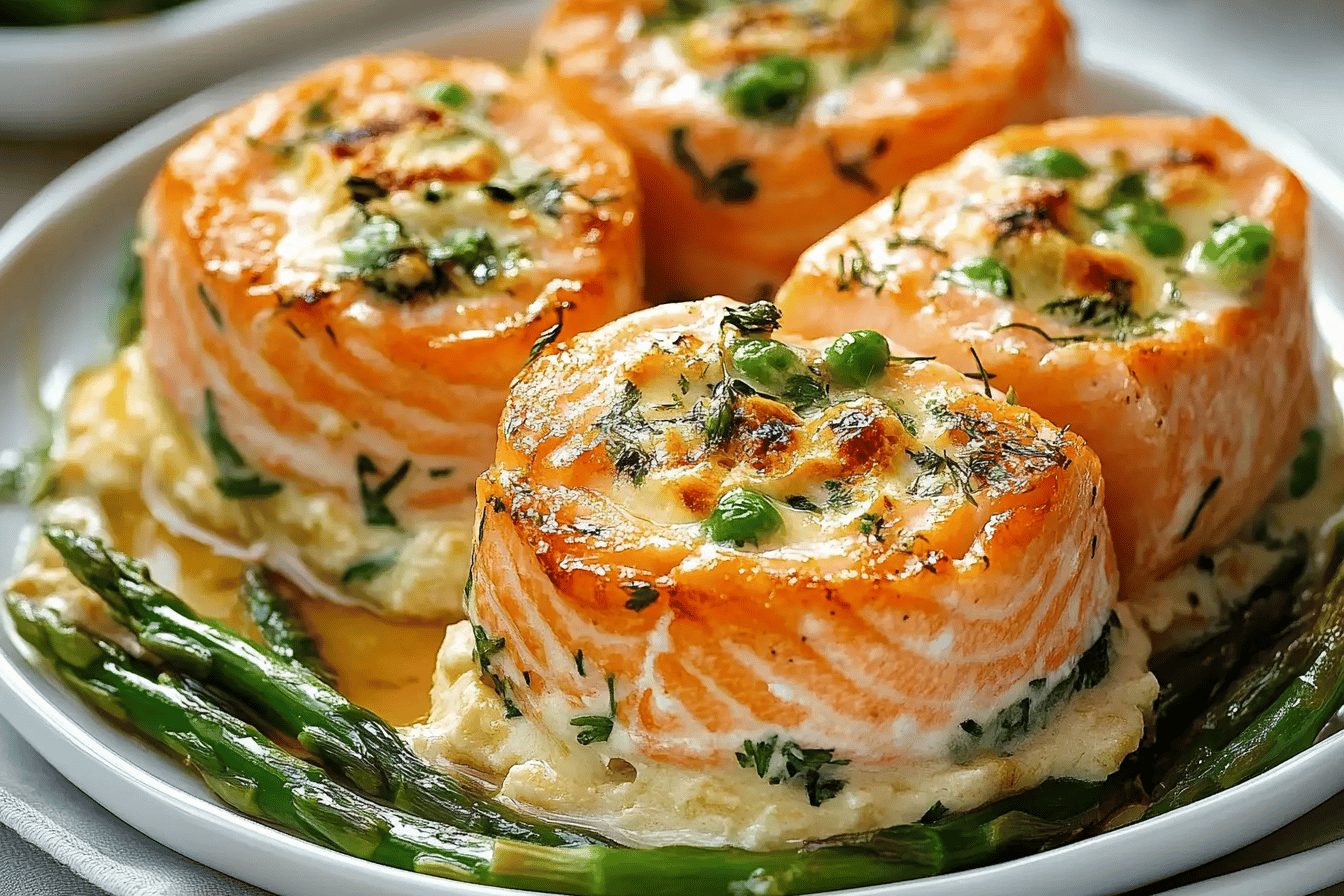 Saumon farci aux asperges