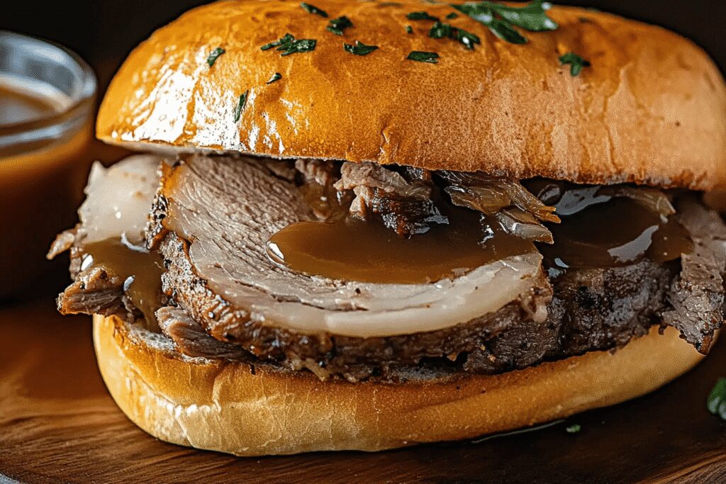 Sandwich au bœuf et jus