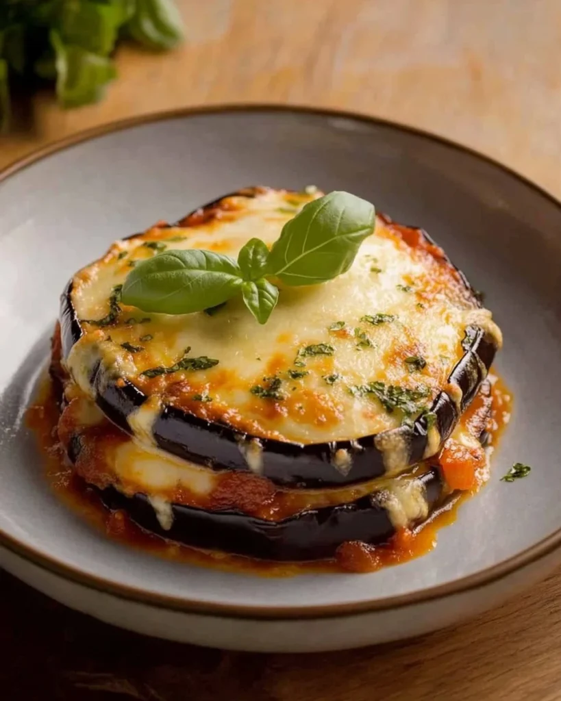 Gratin d'aubergines à la mozzarella, un plat végétarien savoureux et réconfortant